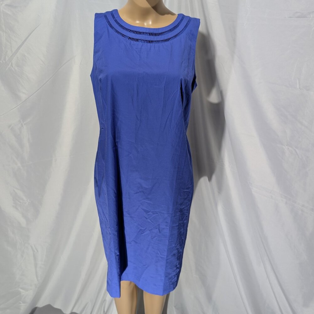 NWT Talbots Cotton Sateen Shift Dress Women's 8P Timeless Capsule Basic